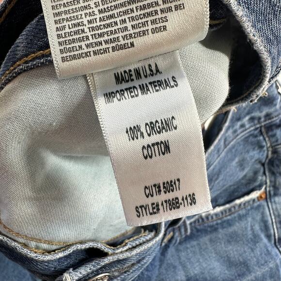 Citizens of Humanity Jeans Womens 31 Blue Flavie Trouser Button Fly Distressed - Picture 8 of 16